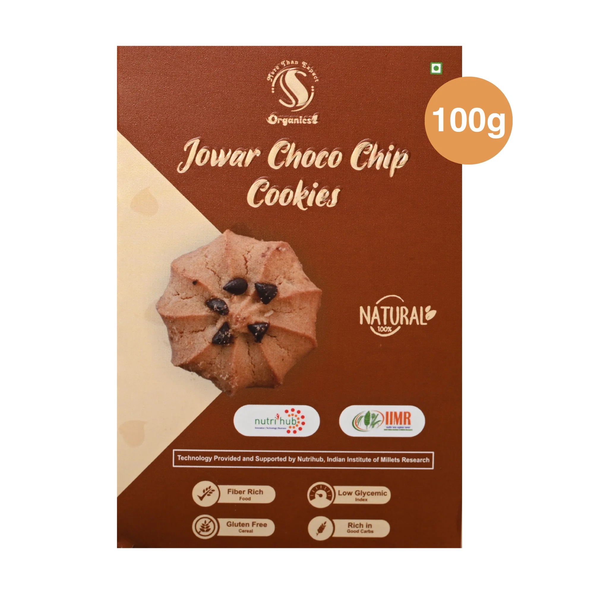Jowar Choco Chip Cookies