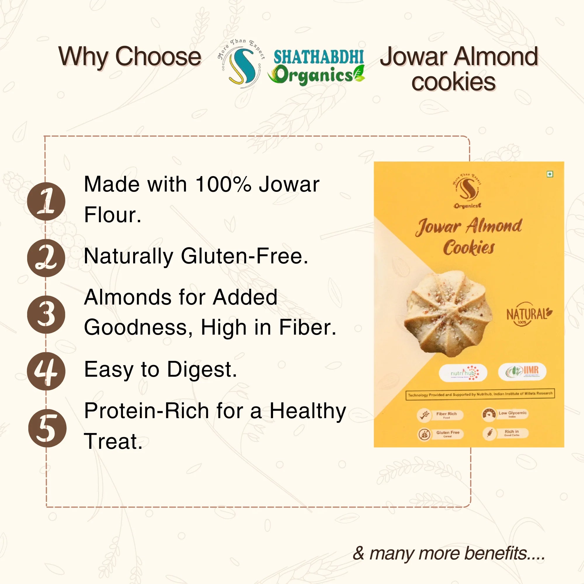 Jowar Almond Cookies